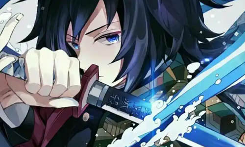 Handgeschmiedetes Tomioka Giyuu Nichirin Schwert – Dämonentöter Katana