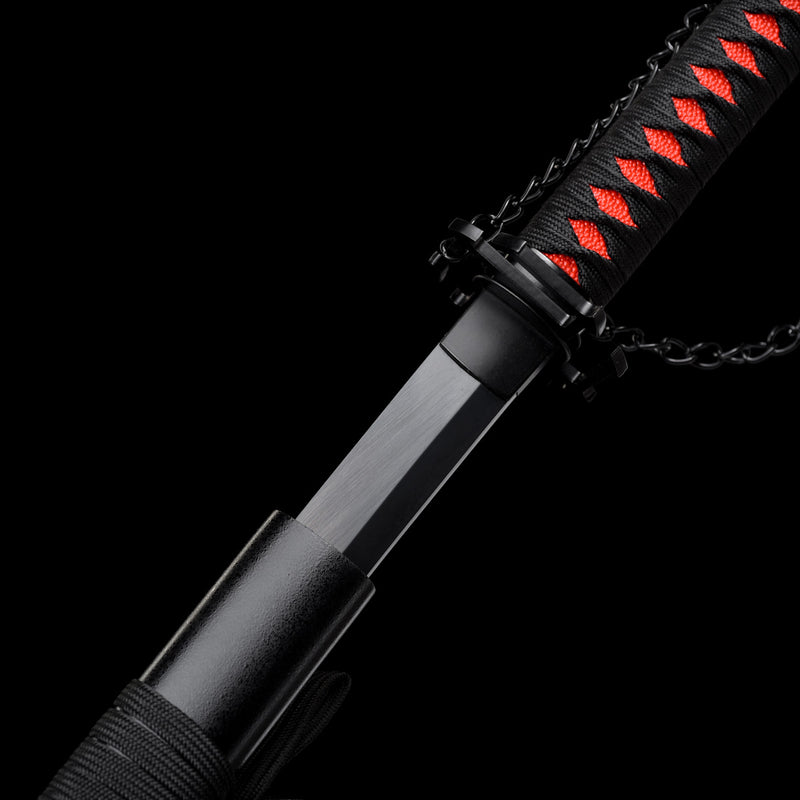 Bleach Ichigo Kurosaki Bankai Sword Tensa Zangetsu Odachi 140cm 1060 Steel Katana 
