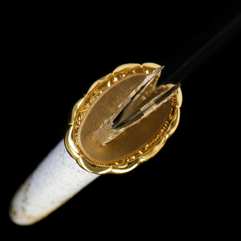 Ghost of Yotei Gilded Dawn katana tsuba detail