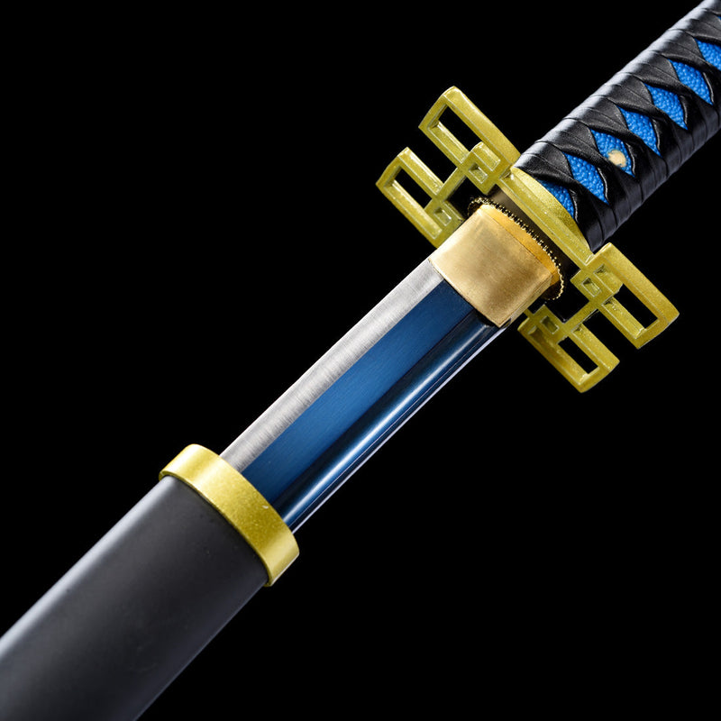 1060 Hartstahl Schwarzer Dämonentöter Muichiro Baby Bule Katana Schwert - COOLKATANA 