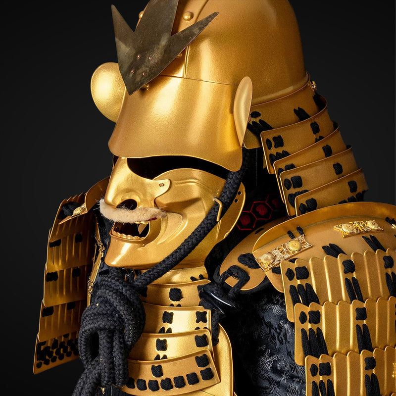 Handmade Life Sized Golden Japanese Samurai Armor Yoroi and Custom Fit 