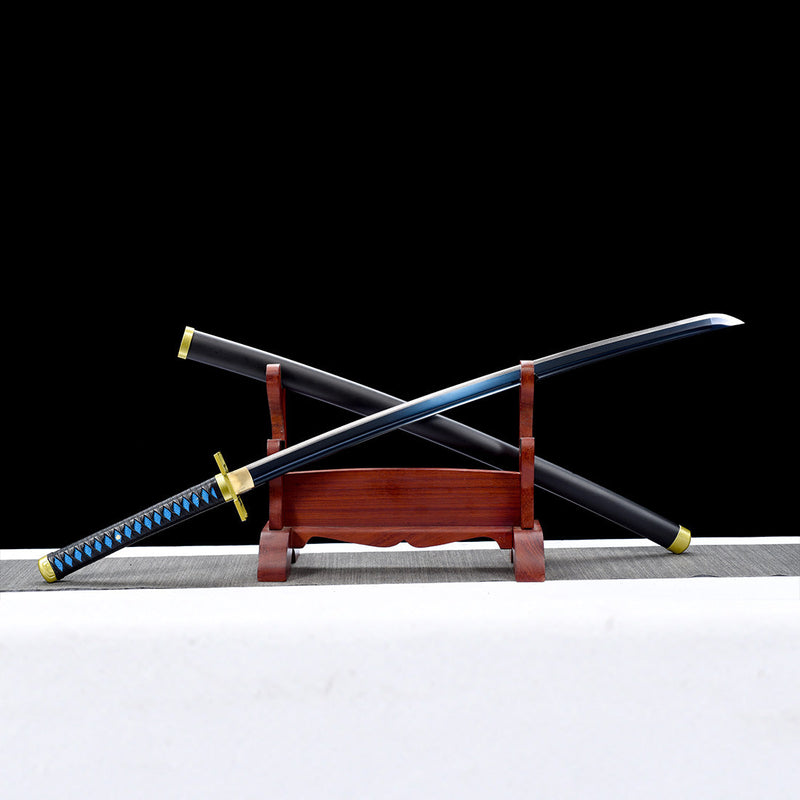 1060 Hartstahl Schwarzer Dämonentöter Muichiro Baby Bule Katana Schwert - COOLKATANA 