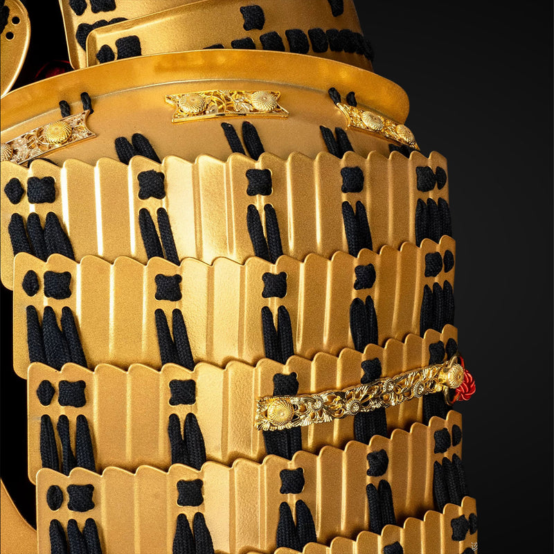 Handmade Life Sized Golden Japanese Samurai Armor Yoroi and Custom Fit 