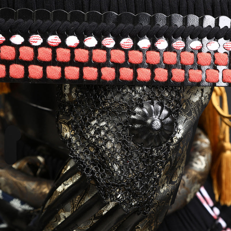HHandmade Oda Clan Samurai Armor with Kuro Kuwagata Kabuto Helmet – Black & Brown Odoshi 