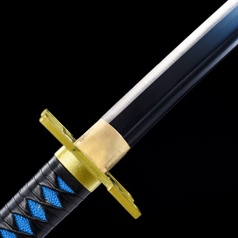 1060 Hartstahl Schwarzer Dämonentöter Muichiro Baby Bule Katana Schwert - COOLKATANA 