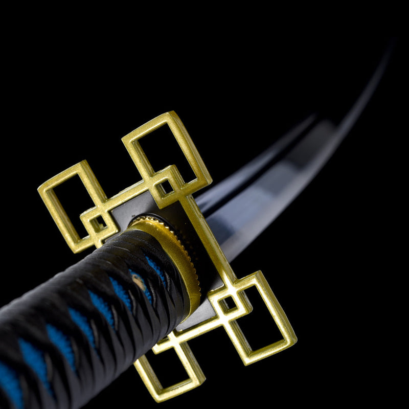1060 Hartstahl Schwarzer Dämonentöter Muichiro Baby Bule Katana Schwert - COOLKATANA 