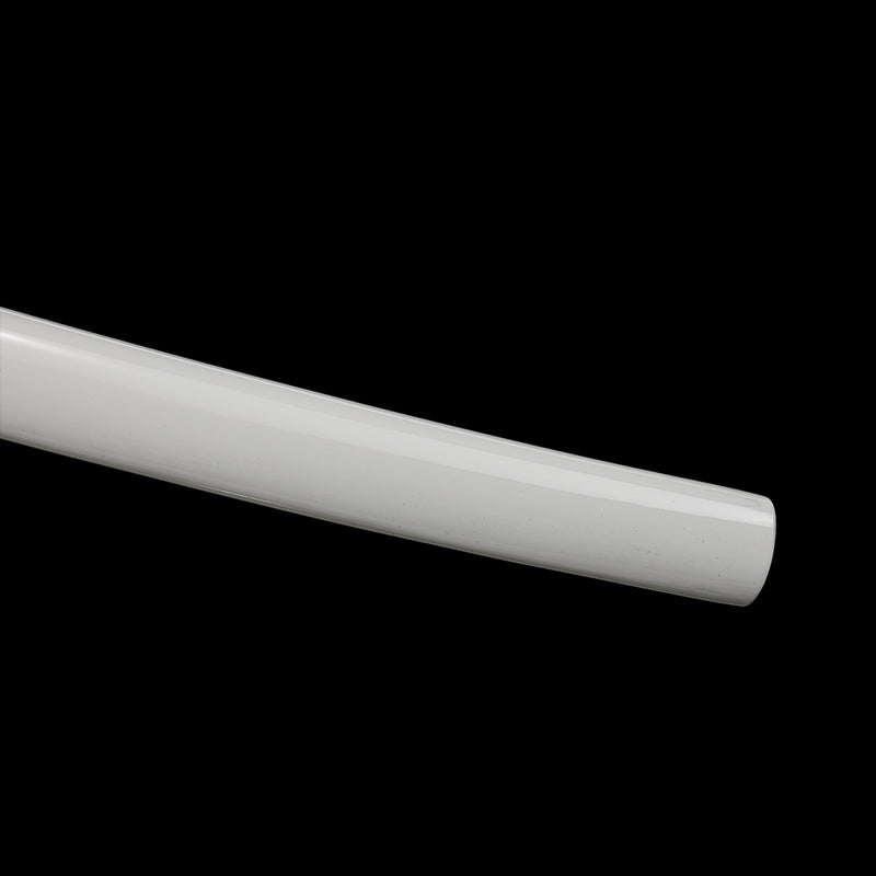 Hand Forged Anime Bleach Rukia's Katana Sword Sode No Shirayuki Honsanmai Clay Tempered Mirrorlike Blade 