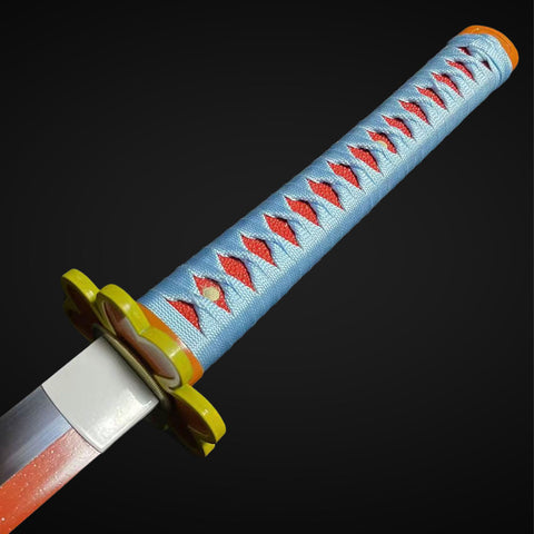 Anime sword demon slayer characters Mitsuri Kanroji Nichirin Katana Sword 1045 Carbon Steel  Tsuba HY-0015-U 3