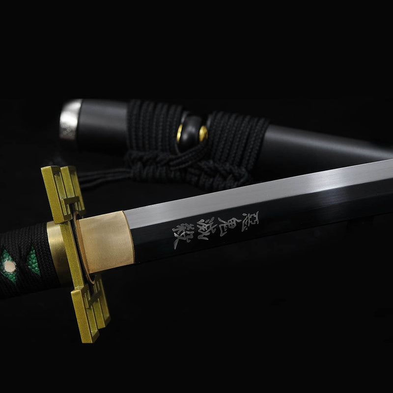 Hand-Forged Tokitou Muichirou Katana Replica – Demon Slayer Anime Swor 
