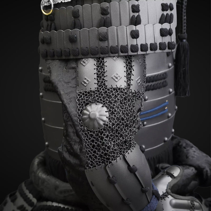 Handmade Black Samurai Armor with Bull Antlers Life Size Yoroi,Japanes 