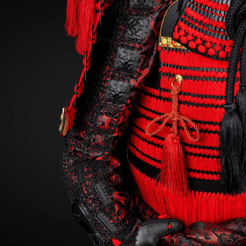 Red & Black Oda Clan Armor with Armor Thyroid Medication Precision Fit

