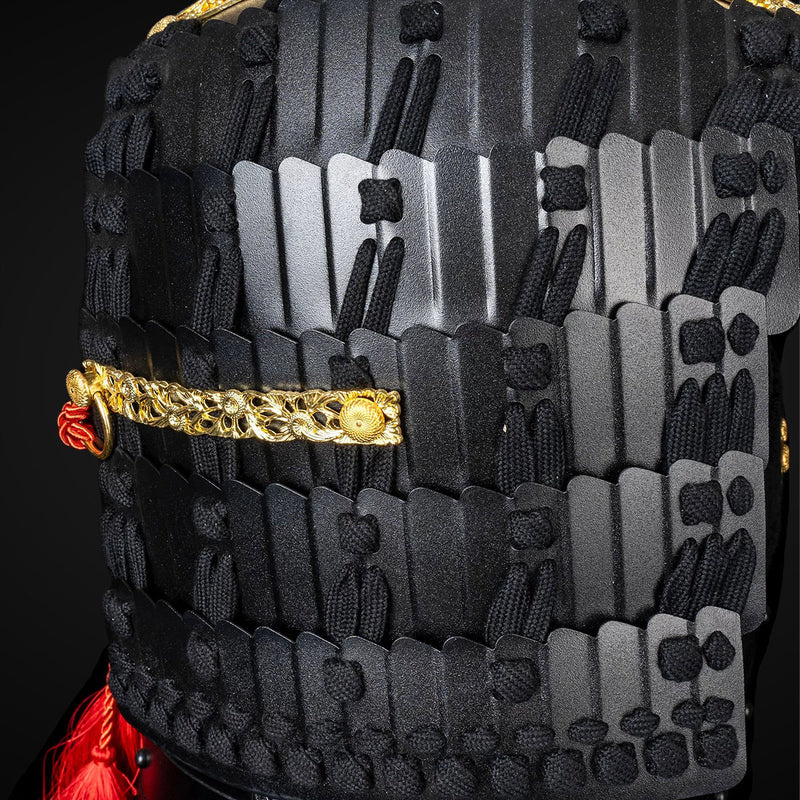 Handmade Sanada Nobuyuki Clan Life-Size Black Samurai Armor Yoroi 