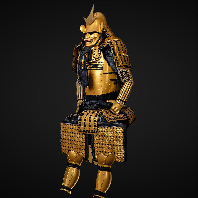 Handmade Life Sized Golden Japanese Samurai Armor Yoroi and Custom Fit 