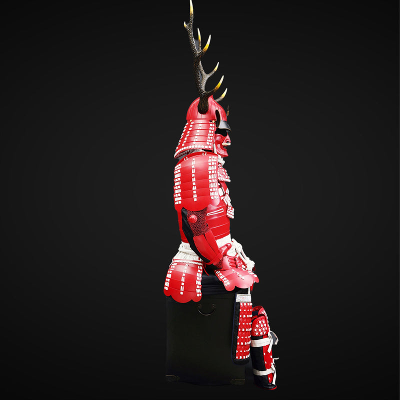 Handmade Life Size Japanese Yoroi,Red Samurai Armor for Sanada Yukimur 