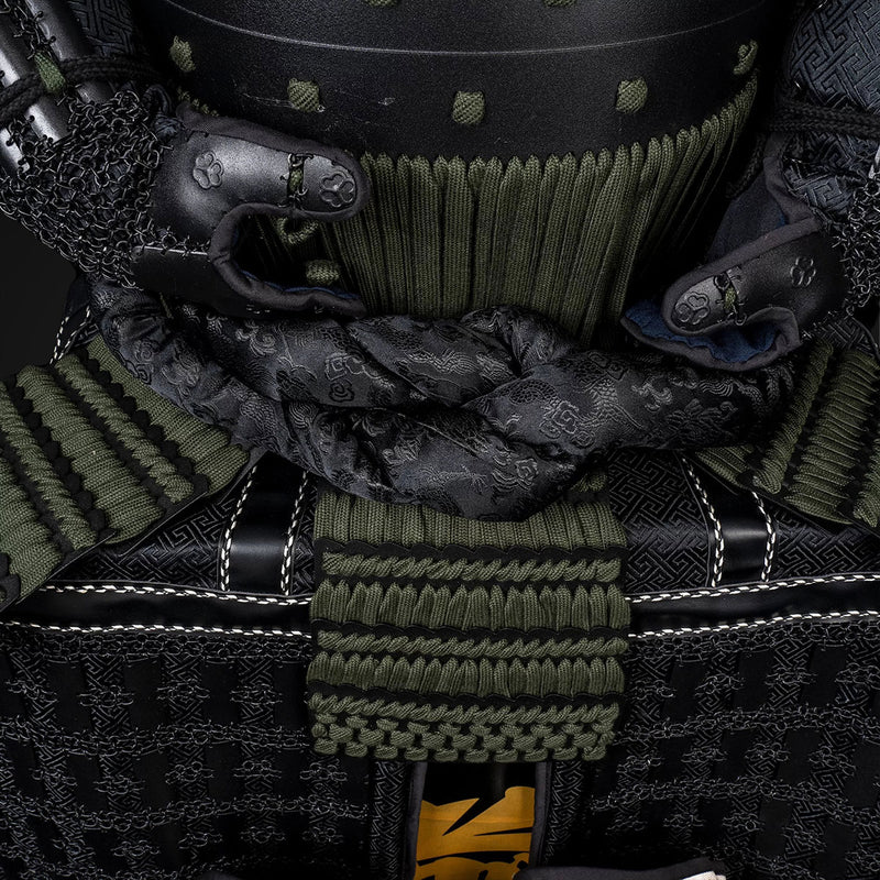Handmade Life-Size Yoroi, Black Sanada Nobuyuki Samurai Armor Set 