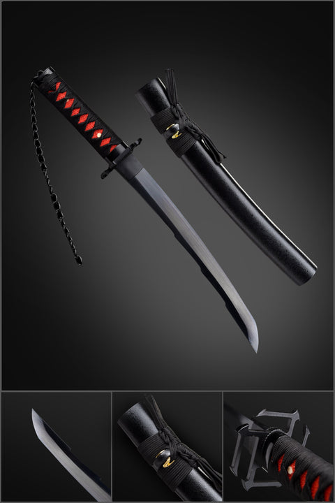 anime sword New Tensa Zangetsu ichigo bankai sword 1060 carbon steel Mini Katana bleach characters ichigo kurosaki-0130mini-U COOLKATANA