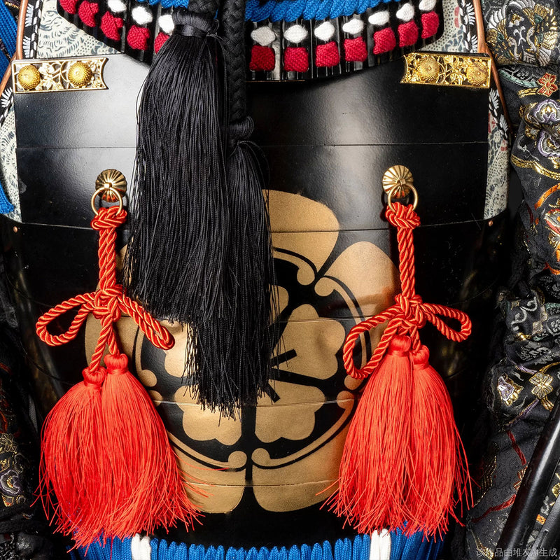 Handmade Life-Size Oda Clan Samurai Armor – Kachi Blue & Black Yoroi 