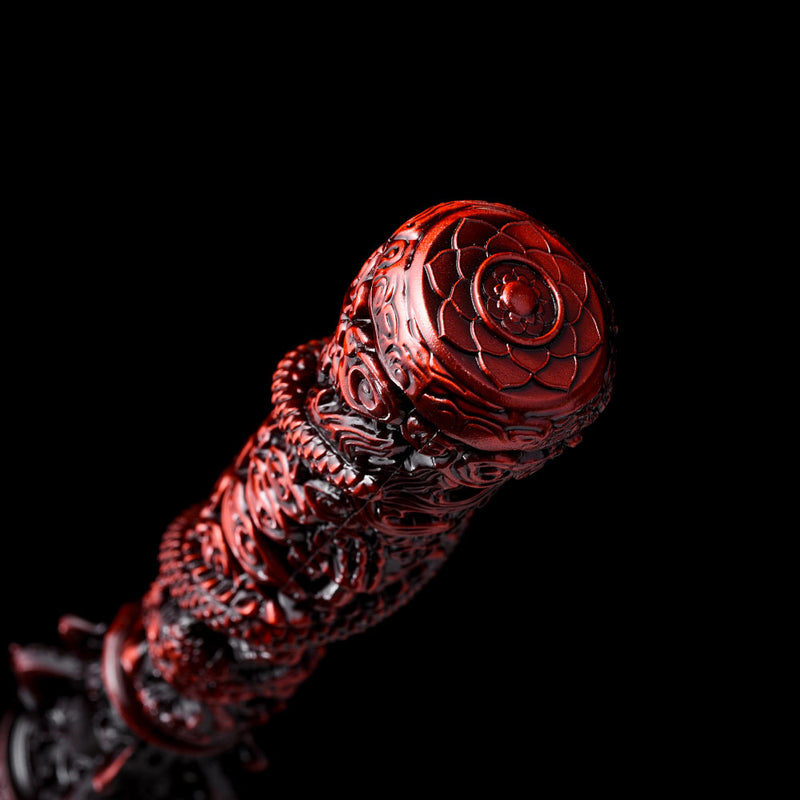 Black Myth Wukong schwarz-rote Legierung Ruyi Jingu Bang Stab Replik – 180 cm 