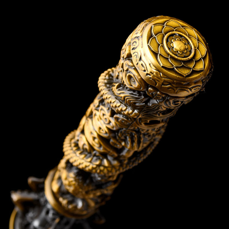 Black Myth Wukong Jingu Bang Stab – 180 cm Replik aus Schwarz-Gold-Leg 
