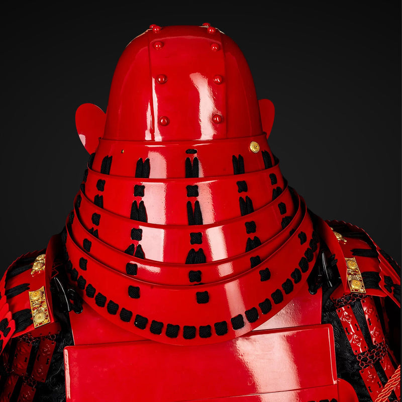 Handmade Tokugawa Clan Red Samurai Armor, Full-Size Yoroi, Japanese Wa 