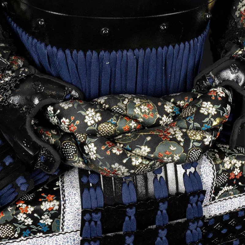 Handmade Life-Size Tokugawa Clan Samurai Armor – Black & Blue Yoroi 