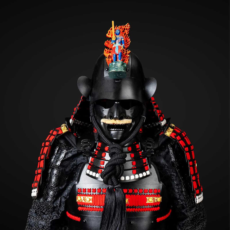 Handmade Black and Red Japanese Samurai Armor Set - Life-Size Yoroi 