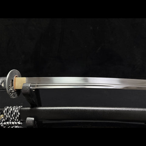 Hand Forged Japanese Samurai Katana Sword Manganese Steel Brushed Oil Quenching Alloy Tsuba-COOLKATANA-ZS-0032-U
