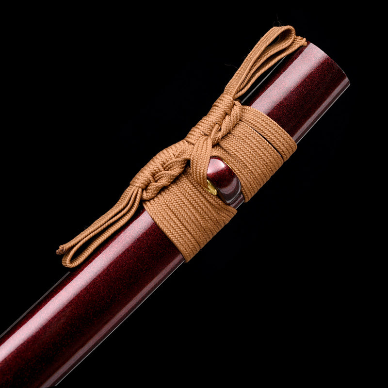 Bloodbane - 1045 Steel Burnt Blade Katana with Ray Skin Handle & Copper Guard 
