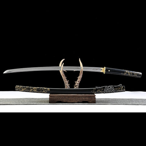 Ghost of Yotei Soul Dark Night Golden Katana Display Sword for Collectors