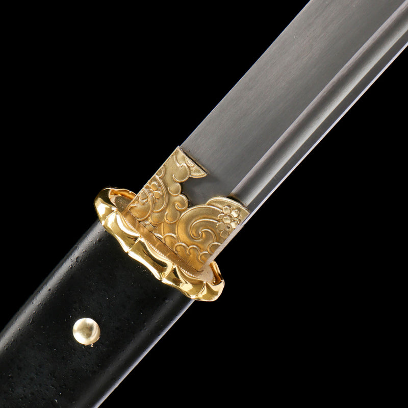 Ghost of Yotei Dark Night Golden Katana 1095 Carbon Steel Sword 