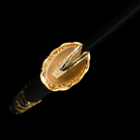 Dark Night Golden Ghost of Yotei sword traditional katana fittings QQ-0273U