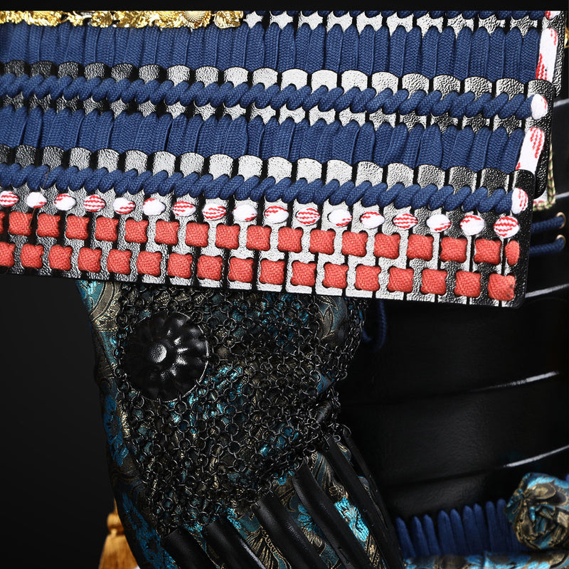 Handmade Life Size Yoroi Oda Clan Black,Blue Samurai Armor with Kuro K 