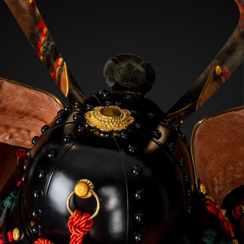Handmade Oda Clan Red & Black Samurai Armor, Life-Size Yoroi with Helm 