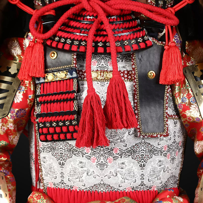 Handmade Life-Size Minamoto no Yoshitsune Samurai Armor, Yoroi with He 