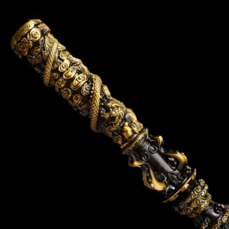 Black Myth Wukong Jingu Bang Stab – 180 cm Replik aus Schwarz-Gold-Leg 