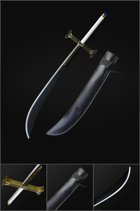 Dracule Mihawk Yoru Black Sword Replica from One Piece anime katana