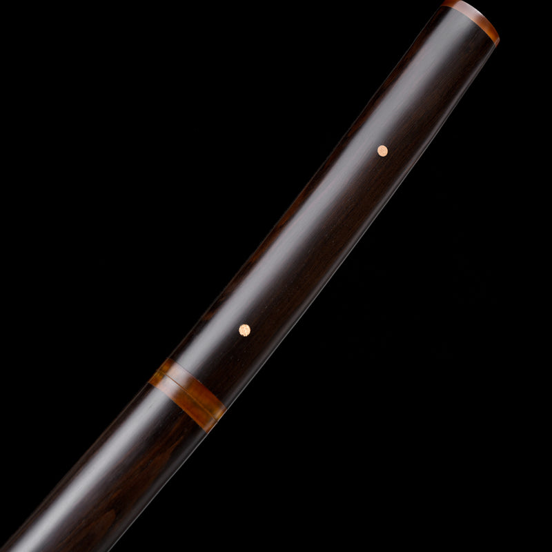 Ebony Wood Saya Katana Laido with T10 Forged Blade, Copper Guard, and  