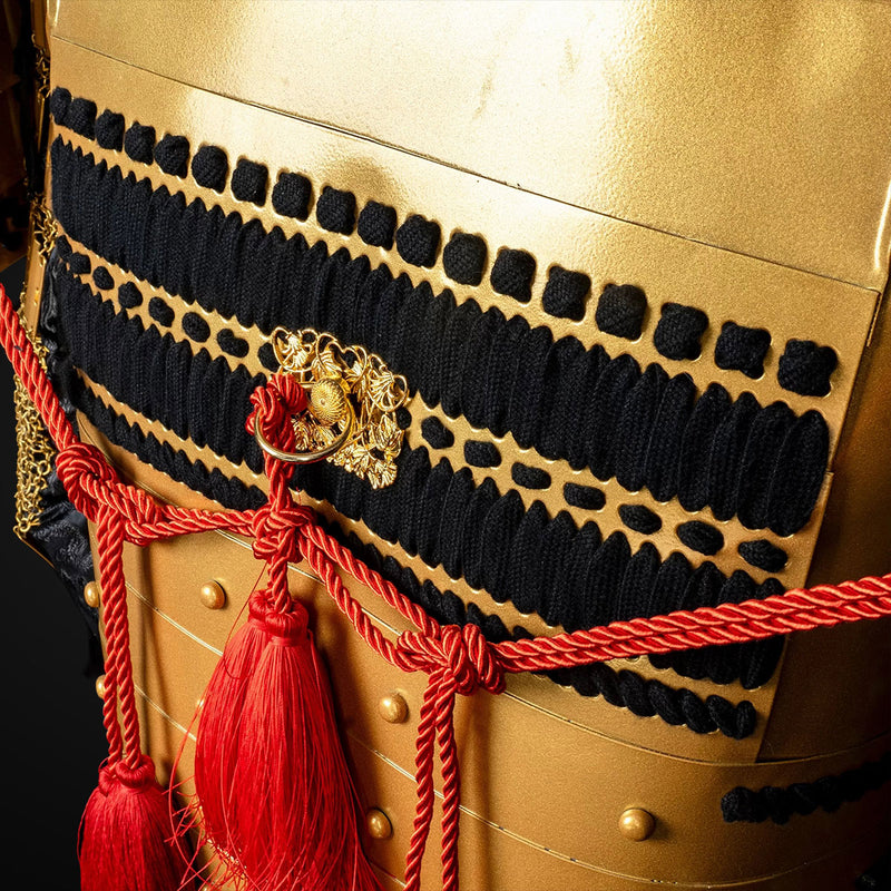 Handmade Life Sized Golden Japanese Samurai Armor Yoroi and Custom Fit 