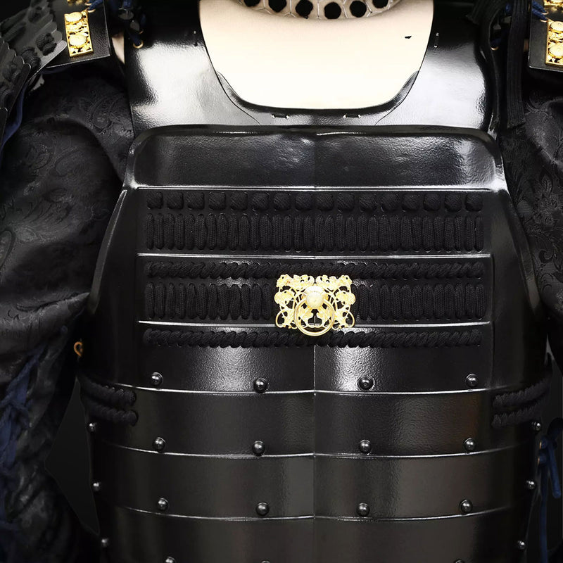 Handmade Life Size Yoroi,Tokugawa Clan Black Samurai Armor Set with He 