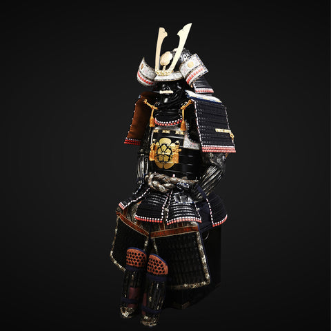 Black and brown Odoshi samurai armor, resembling the protective design of cat armor.

