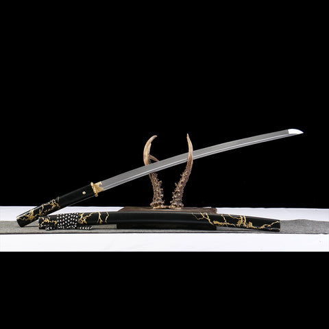 Ghost of Yotei Dark Night katana replica 1095 carbon steel QQ-0273U