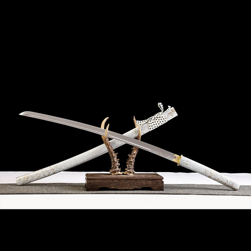 Ghost of Yotei Dark Night Golden Katana 1060 Carbon Steel Sword 