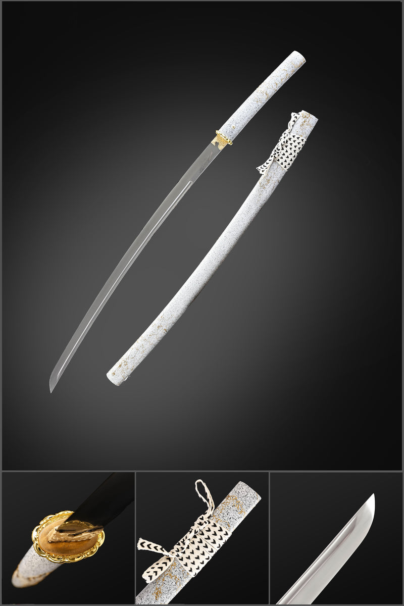 Ghost of Yotei Dark Night Golden Katana 1060 Carbon Steel Sword 