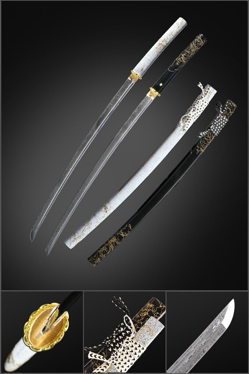 Ghost of Yotei Atsu Katana | Damascus Steel Samurai Sword 