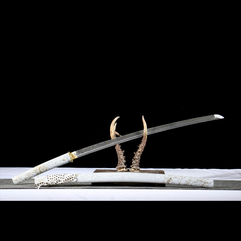 Ghost of Yotei Atsu Katana | Damascus Steel Samurai Sword 
