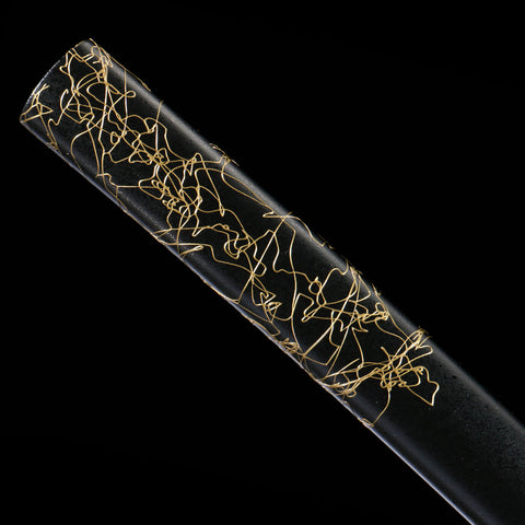 Ghost of Yotei Atsu Gilded Night Katana lacquered Saya scabbard QQ-0269U