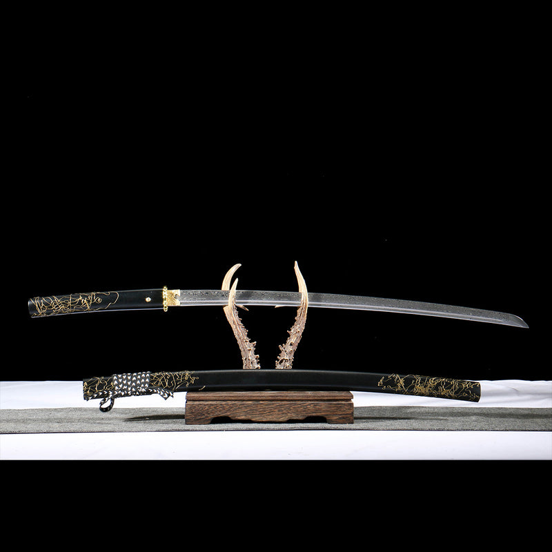 Ghost of Yotei Atsu Katana | Damascus Steel Samurai Sword 