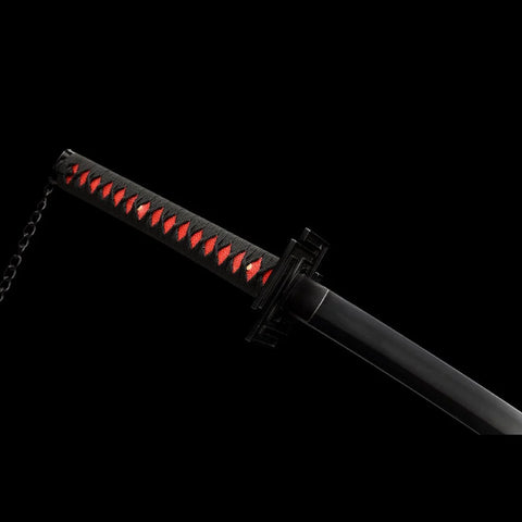 anime sword zangetsu ichigo bankai sword Black Blade 1060 carbon steel bleach ichigo kurosaki Tsuba-SL-1420 6