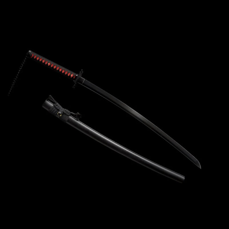 Hand Forged Anime Bleach Ichigo Banki Sword Tensa Zangetsu 1060 Carbon Steel 