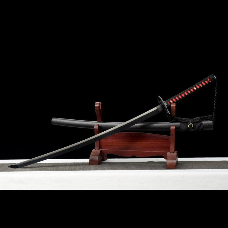 Hand Forged Anime Bleach Ichigo Banki Sword Tensa Zangetsu 1060 Carbon Steel 